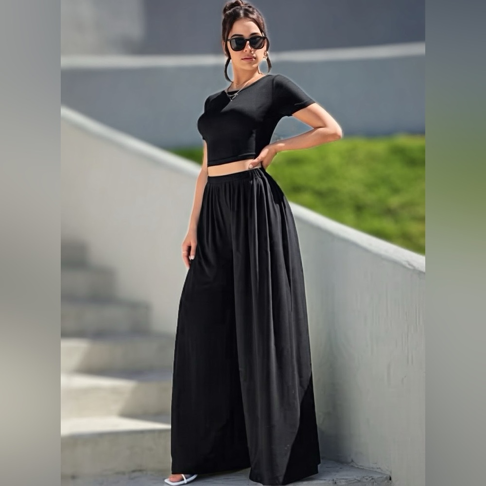 NWT Boutique Gauze wide leg pants